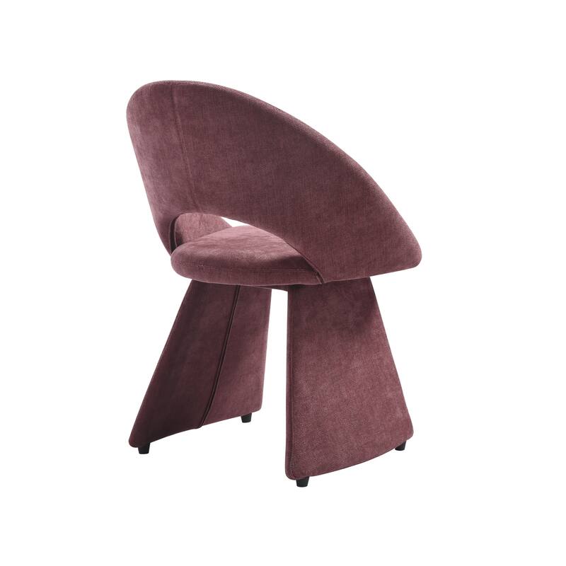 Angelina Modern Curved Back Forest Green Upholstered Dining Chair - Set of 2