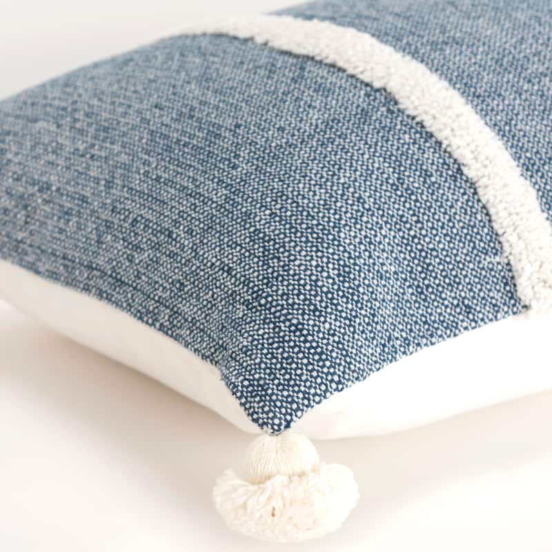 Rizzy Home Striped Throw Pillow with Tassels