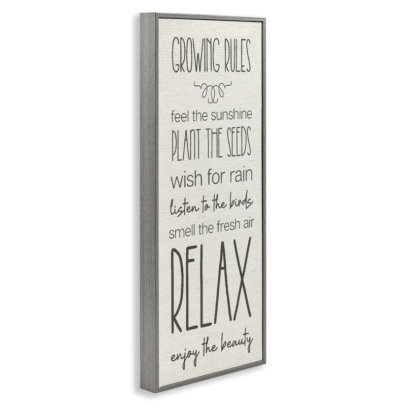 Stupell Serene Gardening Rules Framed Giclee Art Design By Lil' Rue