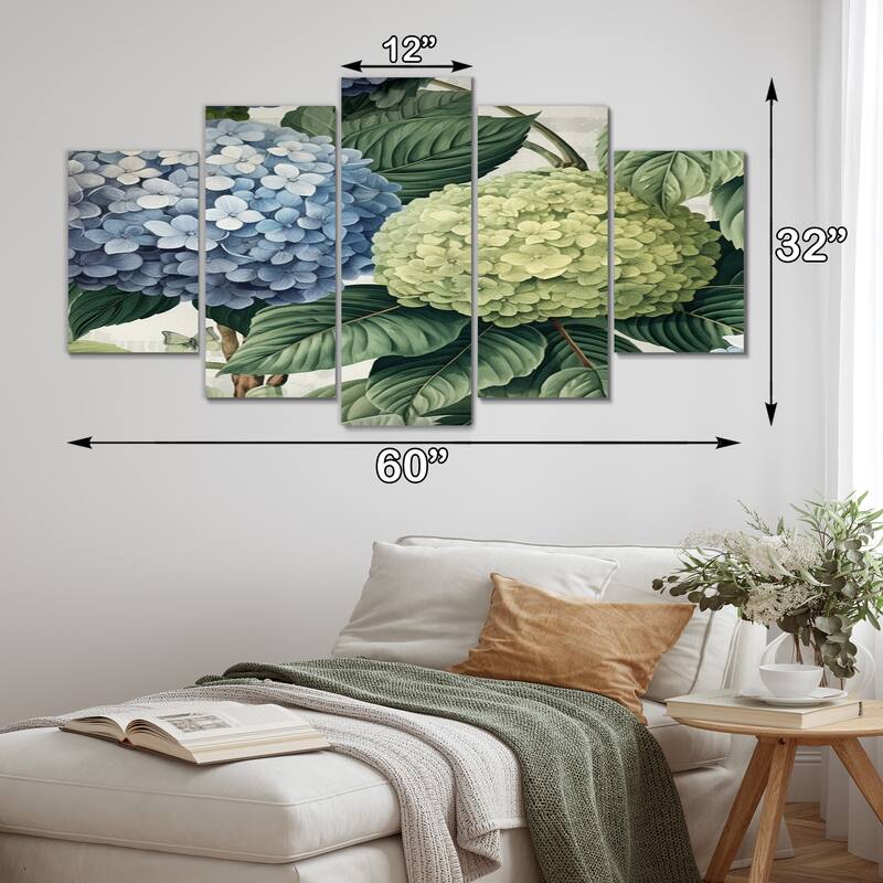 Designart "Little Road In Mountain Landscape VIII" Forest Multipanel Canvas Wall Art set