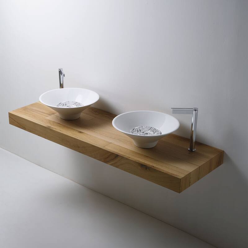 WS Bath Collections Deco 17-7/10" Ceramic Vessel Bathroom Sink