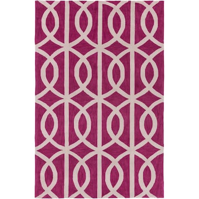 Hand-Tufted Dover Crosshatched Area Rug