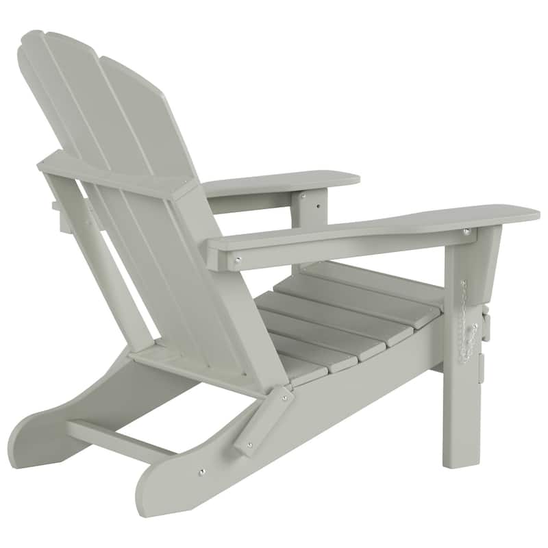 POLYTRENDS Laguna All Weather Poly Outdoor Patio Adirondack Chair - with Round Side Table (2-Piece)