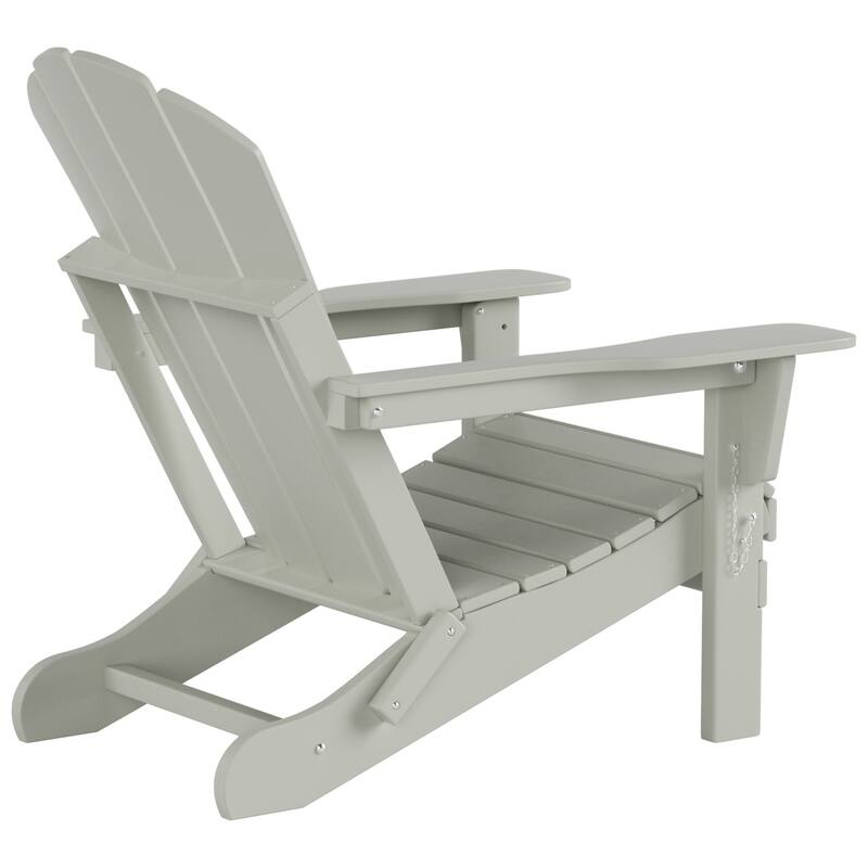 Polytrends Laguna Hdpe All Weather Outdoor Patio Foldable Adirondack Chairs With Ottomans (5-Piece Set)