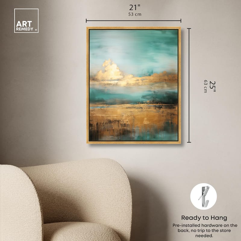 Cloudscape in Gold II Canvas by Art Remedy