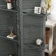 preview thumbnail 43 of 41, HOMCOM 5 Panel 67" Tall Wood Room Divider, Privacy Screen with 3 Display Shelves, and Folding Storage for Bedroom or Home Office