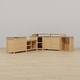 preview thumbnail 34 of 93, 100% Solid Wood Outdoor Kitchen Cabinet Set, Modular Patio BBQ Island Sideboard Buffet Pantry