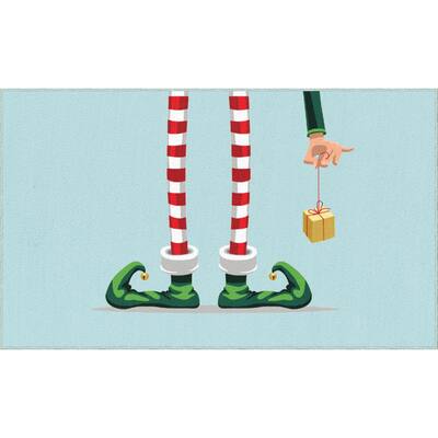 Mohawk Prismatic Elf Stockings Kitchen Mat