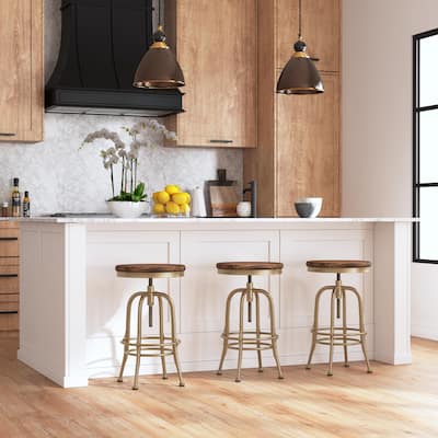 Classic Home Piper Adjustable Counter Stool Brass