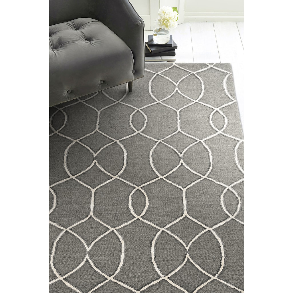 Libby Langdon Upton Groovy Gate Handtufted Wool Rug