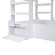 preview thumbnail 10 of 24, Twin Wooden Low Platform Bedframe w/ Shelves, Socket & Bench at The Foot