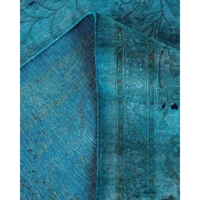 Fine Vibrance, One-of-a-Kind Hand-Knotted Area Rug - Gray, 9' 2" x 11' 10" - 9' 2" x 11' 10"