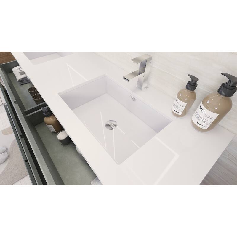 Aron 72'' Freestanding Vanity with Double Reinforced Acrylic Sink