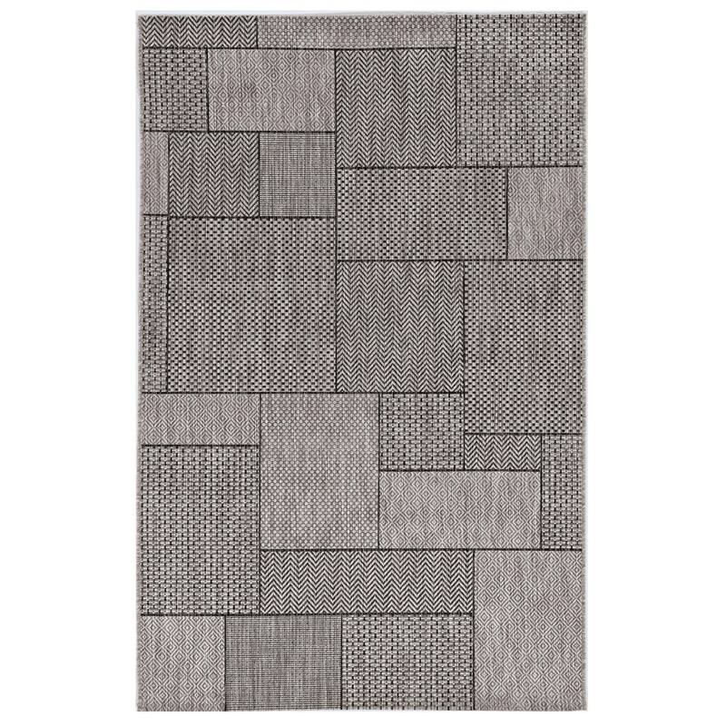 Cave Contemporary Abstract Weather Resistant Classic Elegance Outdoor Rug - 3' x 5'
