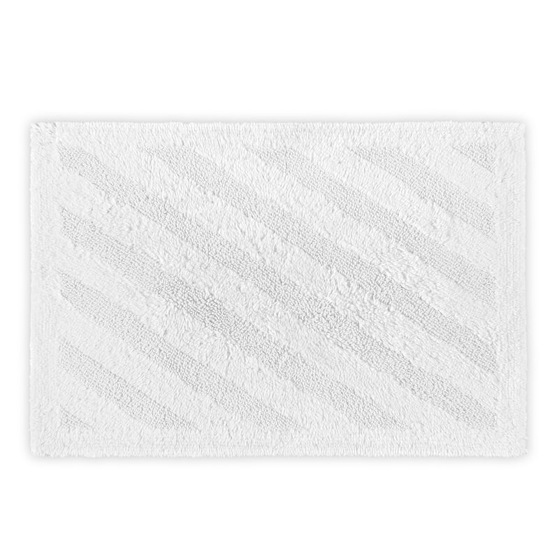 Diagonal Tufted Bath Rug 60x90 - White