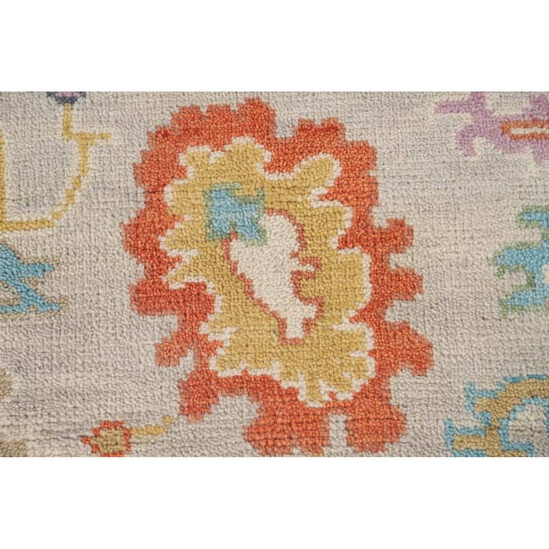 Floral Oushak Oriental Accent Rug Handmade Wool Carpet - 2'7" x 5'11"