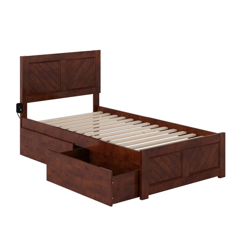 Canyon Platform Bed with Matching Footboard & Storage Drawers