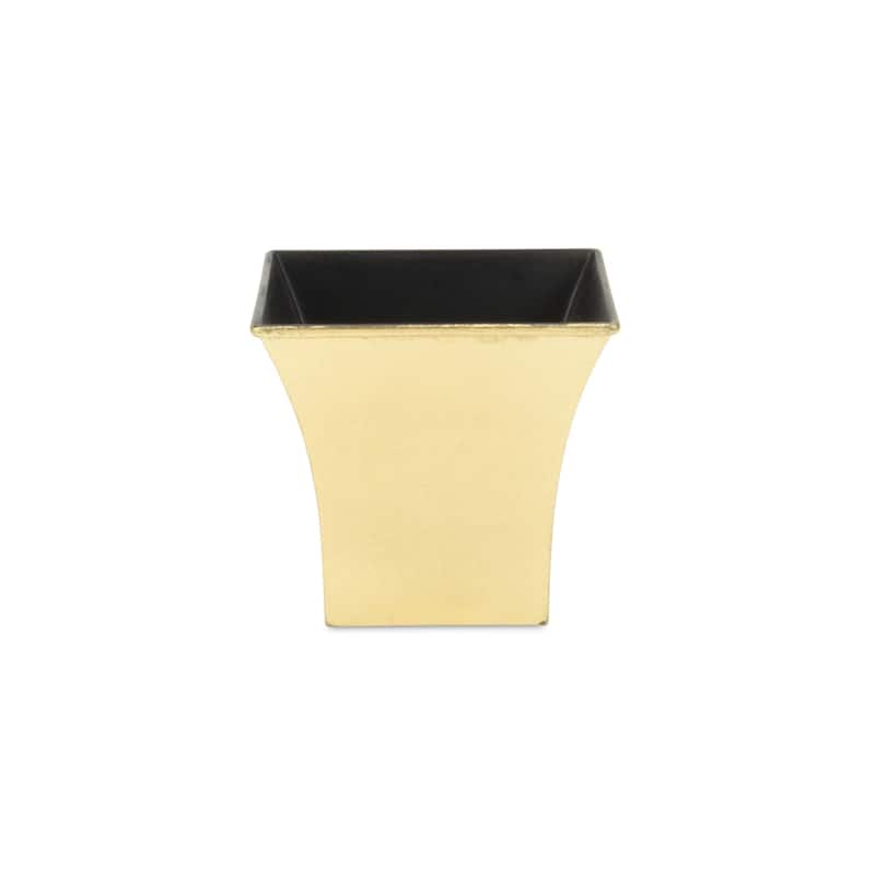 HomeRoots 5" Gold Recycled Plastic Indoor Outdoor Square Nursery Pot