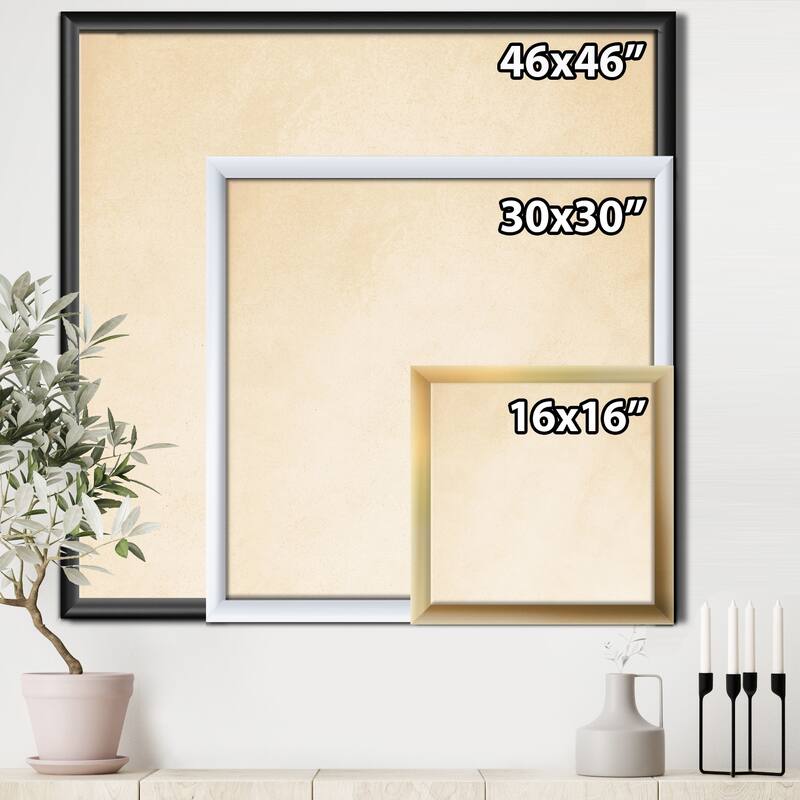 Designart "geometric Green Triangle III" Mid-Century Modern Transitional Framed Art Print