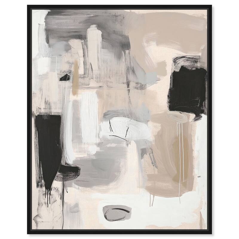 Beauty of Beige II Canvas by Art Remedy - Black - 30" x 36"