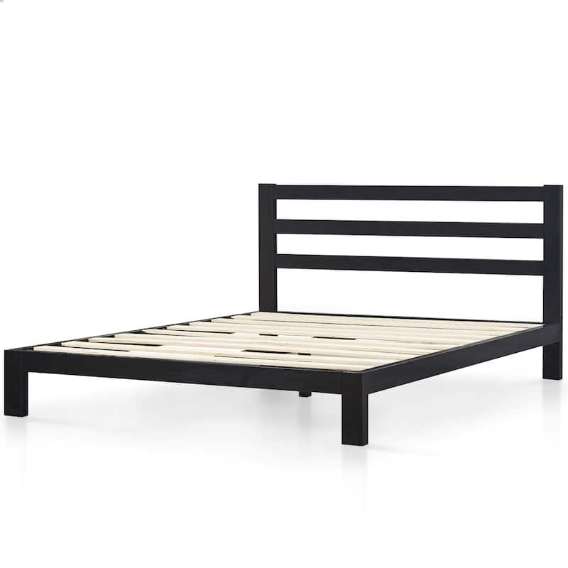 Priage by ZINUS Black Metal Platform Bed Frame with Headboard