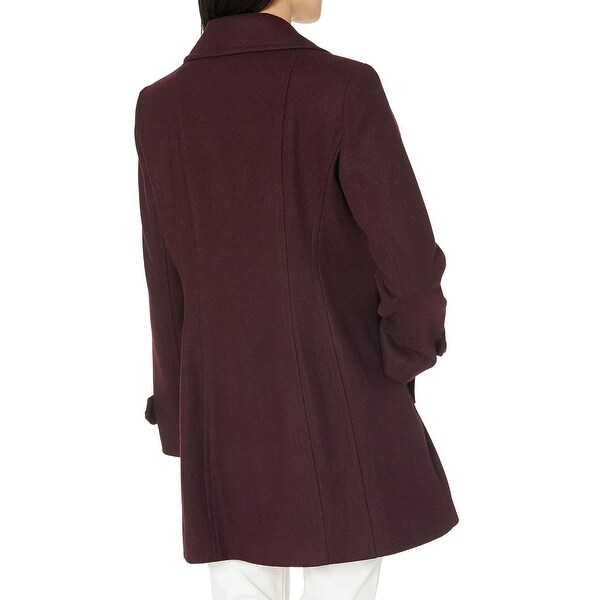 anne klein red peacoat