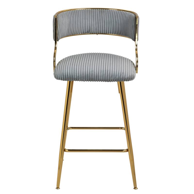 Set of 2 26" Counter-Height Bar Stools - Grey