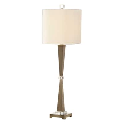 Sleek Tapered Table Lamp with Square Hardback Shade - 36"