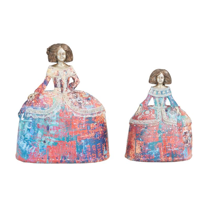 Multi Polystone Tuscan Sculptures (Set of 2)