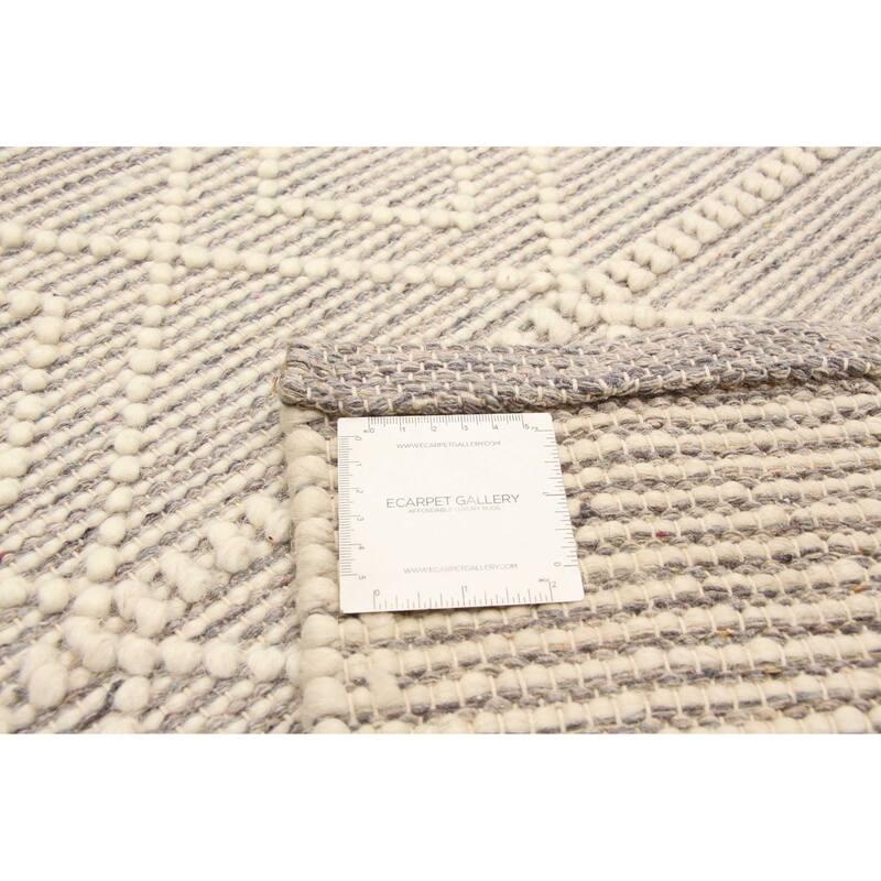 ECARPETGALLERY Braid weave Sienna Cream Wool Rug - 5'0 x 8'3