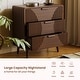 preview thumbnail 16 of 40, COSIEST Modern Brown Nightstand with Drawers