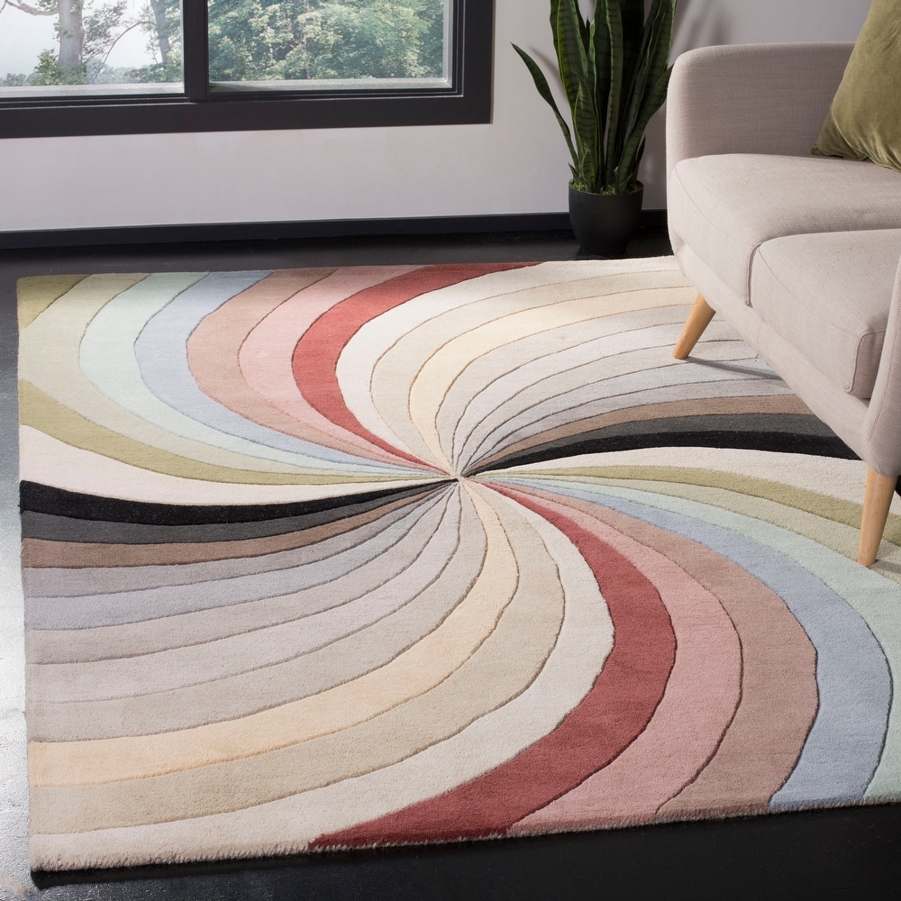 SAFAVIEH Handmade Soho Katelyn Vortex Wool Rug