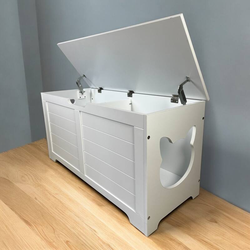 Cat Litter Box Enclosure Furniture, Cat Washroom, Hidden Litter Box Cover, Cabinet for Large Cat, Dog Proof Cat Litter Boxes