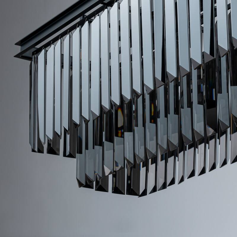 12-Light Glam Fringe Crystal Chandelier for Dining Room