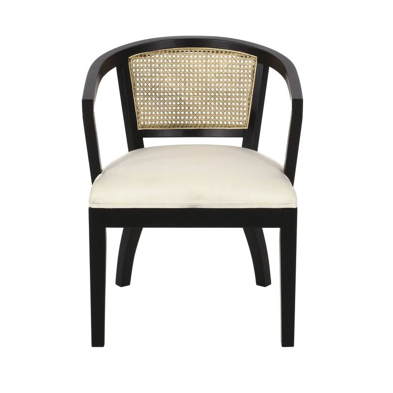 Currant Velvet and Cane Upholstered Dining Chairs by Christopher Knight Home- Set of 2