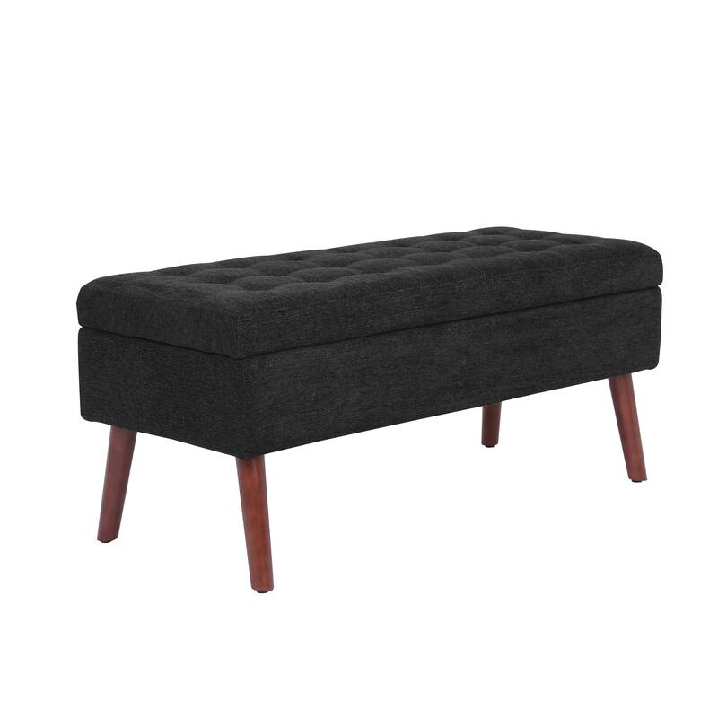 Linen Storage Bench with Tufted Design for Bedroom End of Bed Entryway