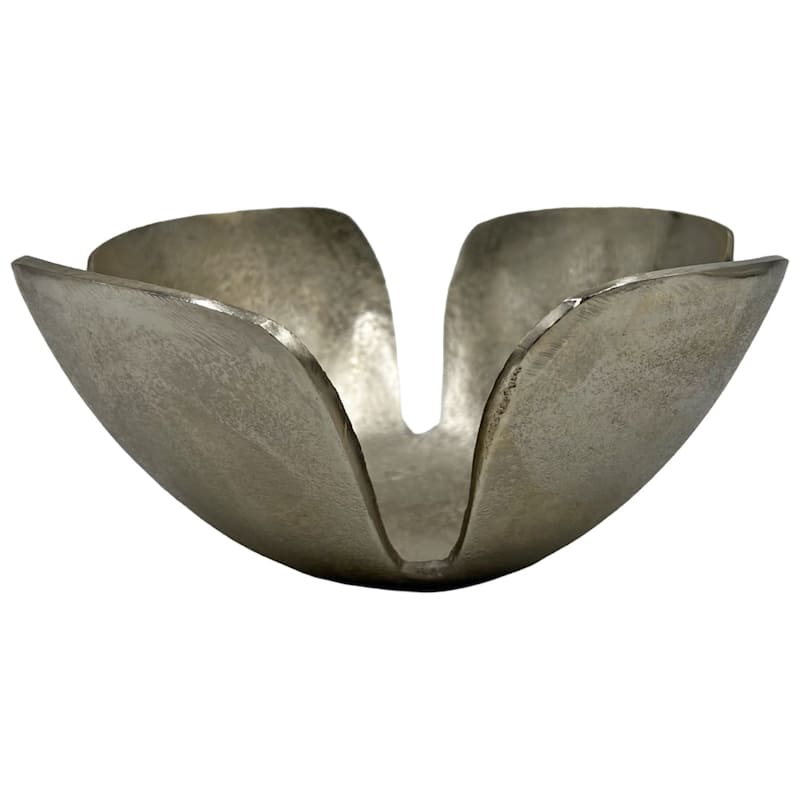 9 Inch Wide Decorative Handmade Aluminum Clover Leaf Bowl - 9 x 9 x 4 in