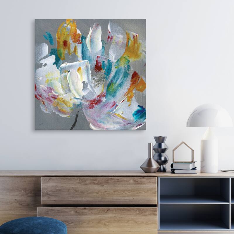 Tye Dye Flower by Katrina Craven Canvas Art Print