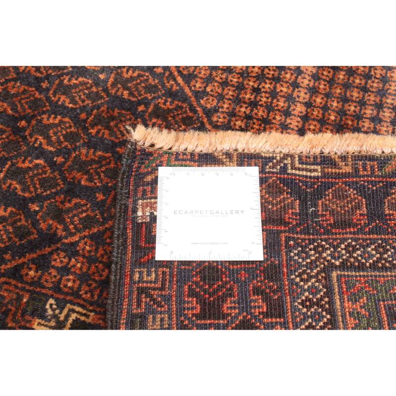 ECARPETGALLERY Hand-knotted Teimani Dark Navy Wool Rug - 2'10 x 4'9