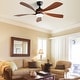 preview thumbnail 10 of 52, Sofucor 48 Inch Ceiling Fan with Light and Remote,Solid Wood Blades Low Profile,Smart Optional Work with Alexa/Google/App
