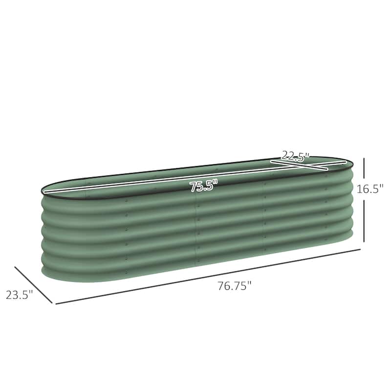 Countryside Style Garden Bed with Metal Side Panels and Corner Panels, for Backyard Patio Grow Vegetables Herb - 8' x 10'