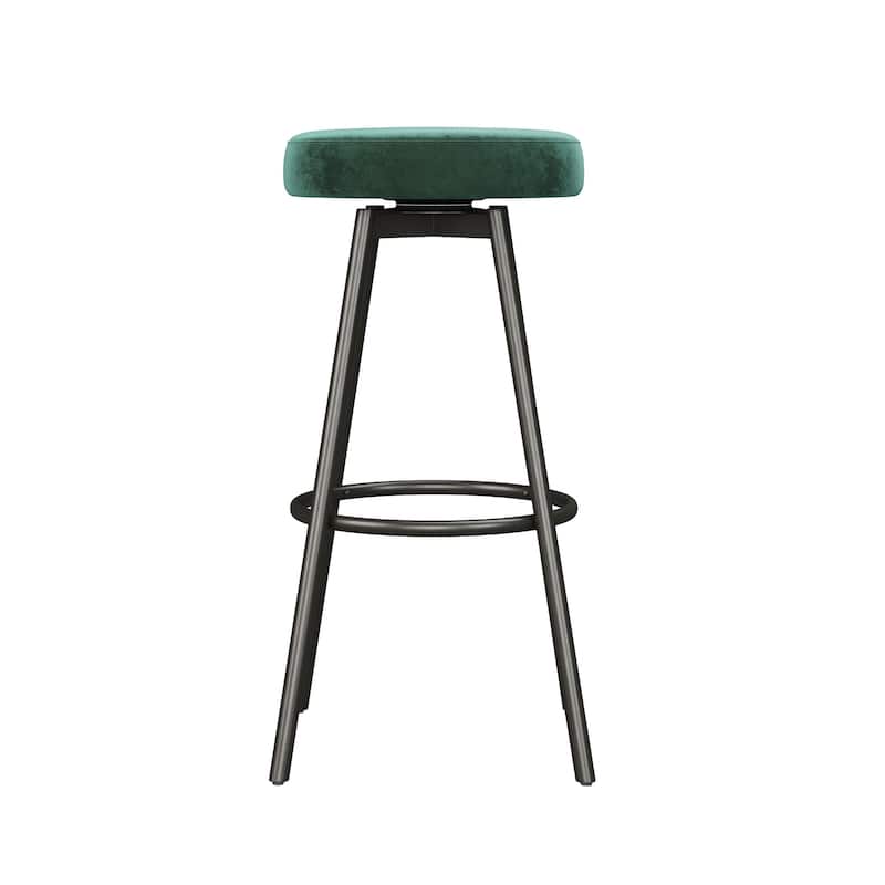 High Quality Modern Upholstered Faux Velvet Bar Stool