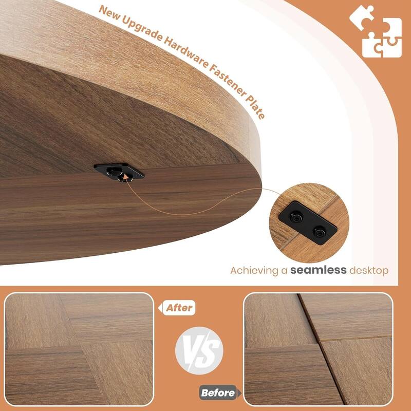 47" Kitchen Round Dining Table for 4-6 People with Sturdy Pedestal Base