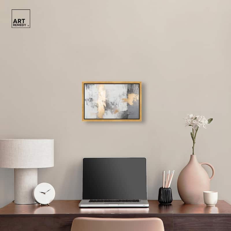Gilded Gray III Canvas by Art Remedy