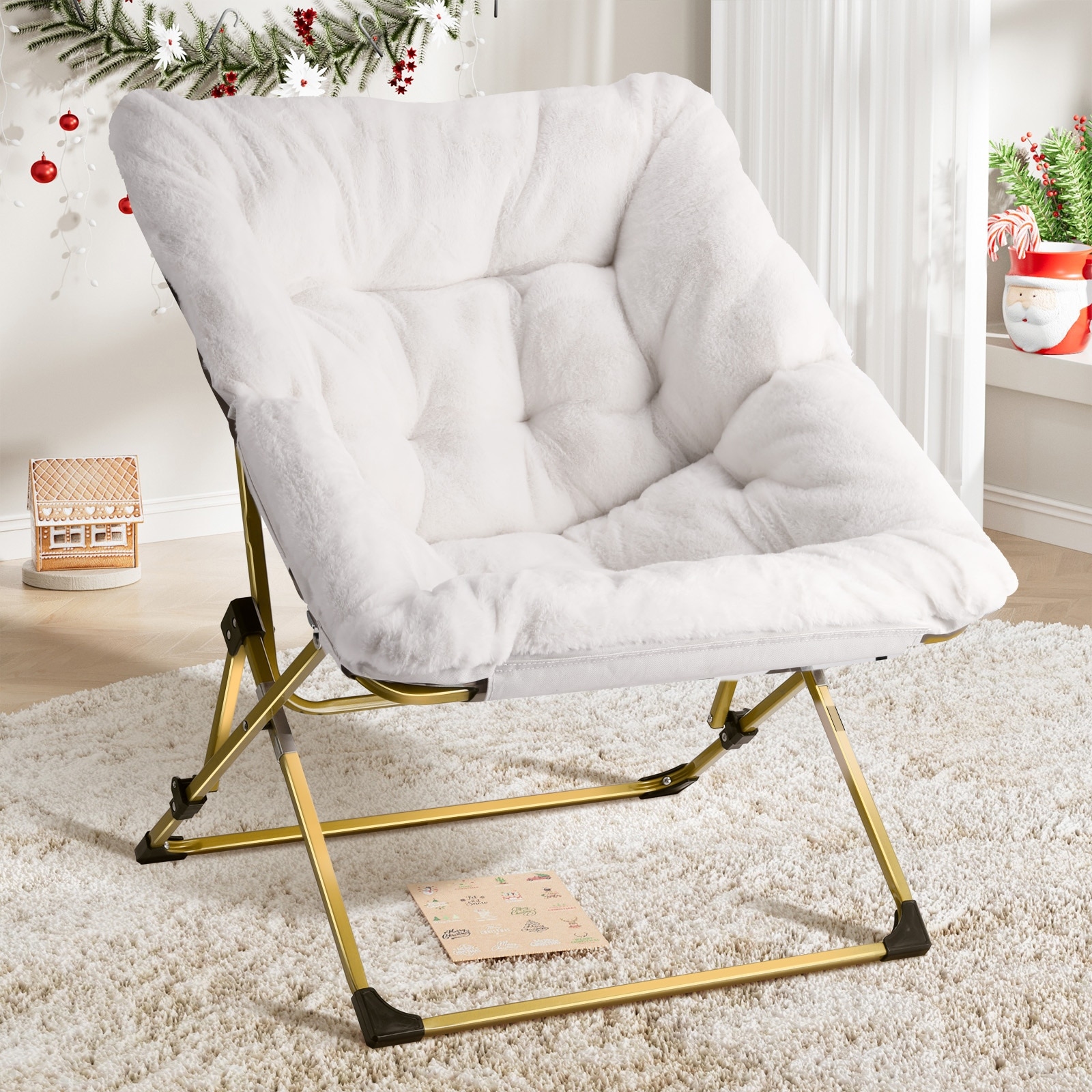 Gold best sale saucer chair