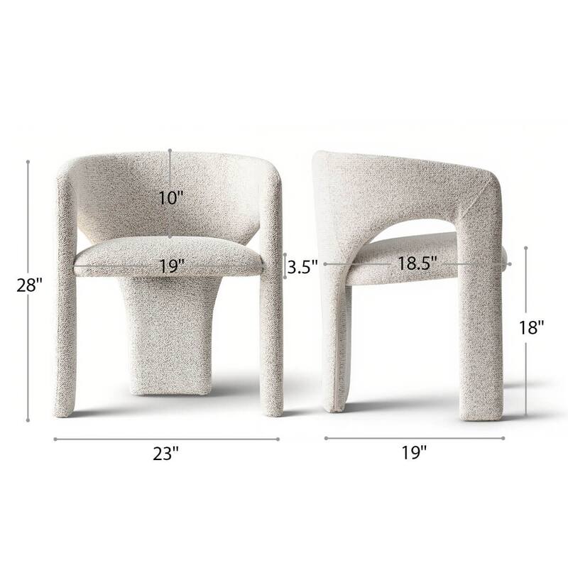 Modern Upholstered Dining Chair with Arm
