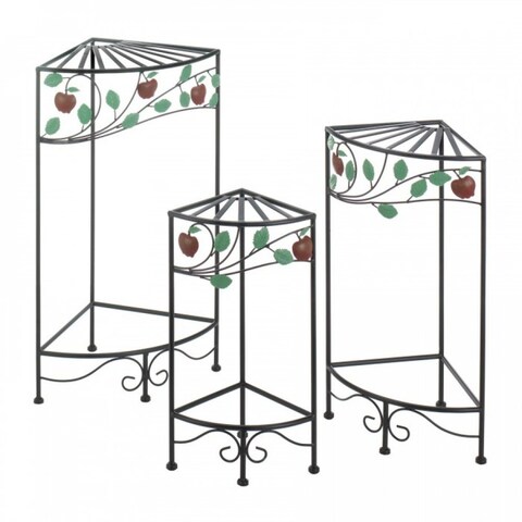 Country Apple Plant Stand Set - Multi-Color