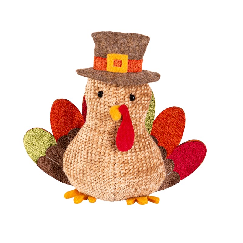 Fabric Turkey Bucket with Fabric Turkey Set