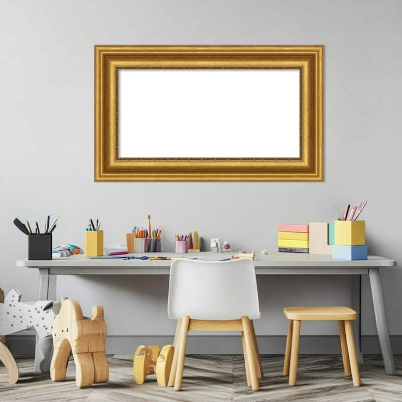 Amanti Art Parlor Black Framed Dry Erase Magnetic Board