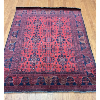 HERAT ORIENTAL Hand-knotted Khal Mohammadi Wool Rug (4'11 x 6'4) - 4'11" x 6'4"